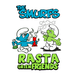 the smurfs rasta green friends svg, trending svg, the smurfs svg clipart, silhouette svg, cricut svg files