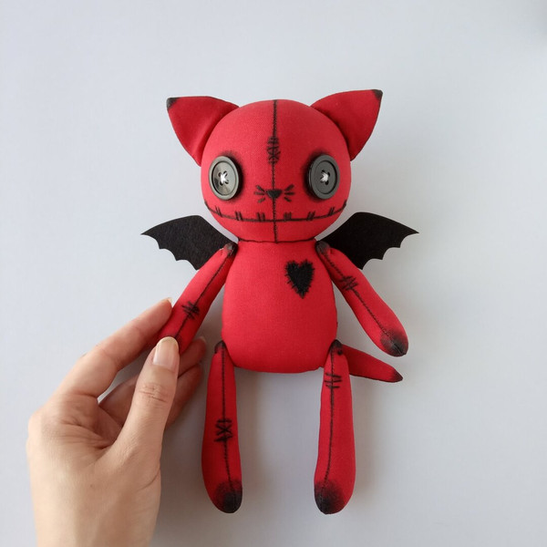stuffed-cat-bat-handmade