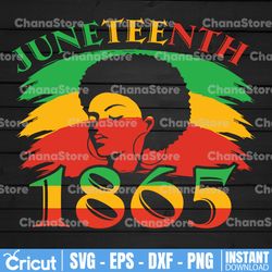 juneteenth 1865 svg digital file, black woman svg, afro woman, afro girl, juneteenth queen melanin african american