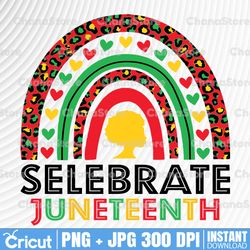 celebrate juneteenth independence day png, black women rainbow png, juneteenth png, celebrate black history png,