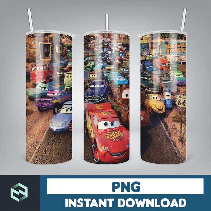 Cars tumbler design, 20 oz skinny tumbler design, sublimation image, tumbler wrap, Cars cup, Cars sublimation, tumbler design, 20oz (2).jpg
