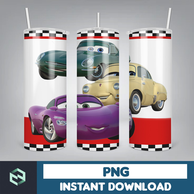 Cars tumbler design, 20 oz skinny tumbler design, sublimation image, tumbler wrap, Cars cup, Cars sublimation, tumbler design, 20oz (6).jpg