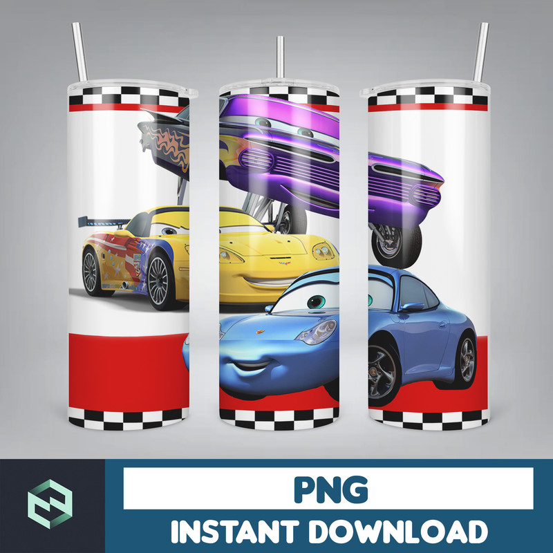Cars tumbler design, 20 oz skinny tumbler design, sublimation image, tumbler wrap, Cars cup, Cars sublimation, tumbler design, 20oz (9).jpg
