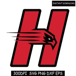 central high school hawks curved layouts svg eps dxf digital cutting design- instant download