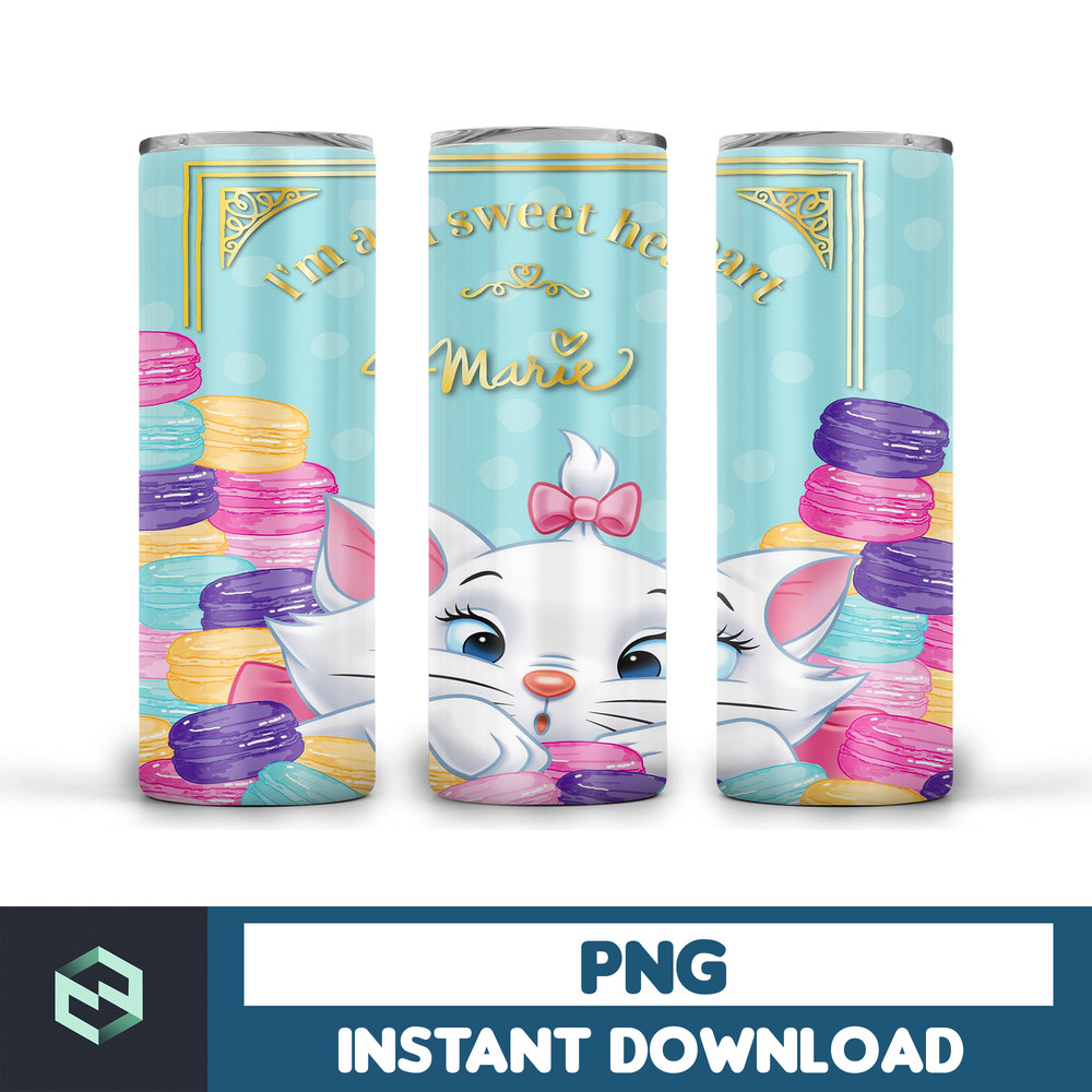 Cat Marie seamless, Cat Marie Pattern, 20 OZ Tumbler Sublimation Design, download template with dog, Cat Marie Tumbler YOU PRINT (4).jpg