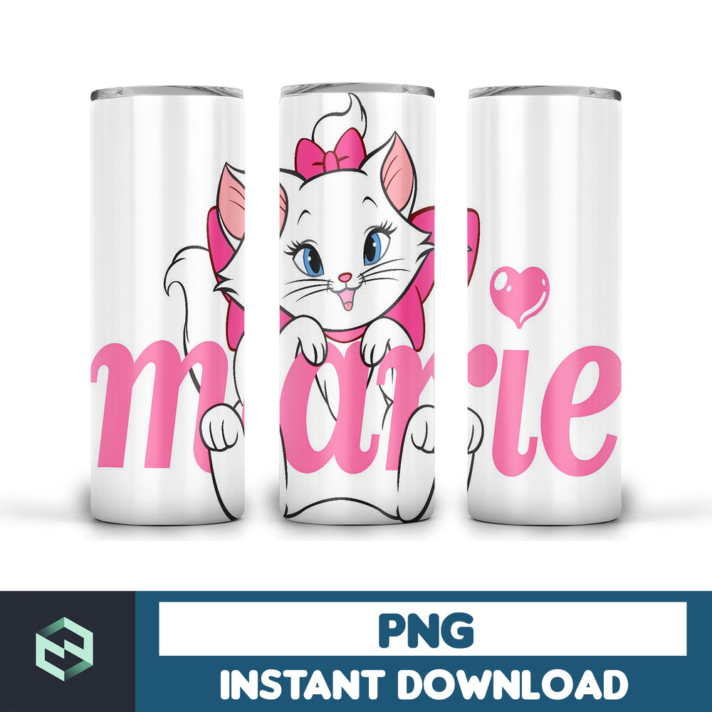Cat Marie seamless, Cat Marie Pattern, 20 OZ Tumbler Sublimation Design, download template with dog, Cat Marie Tumbler YOU PRINT (6).jpg