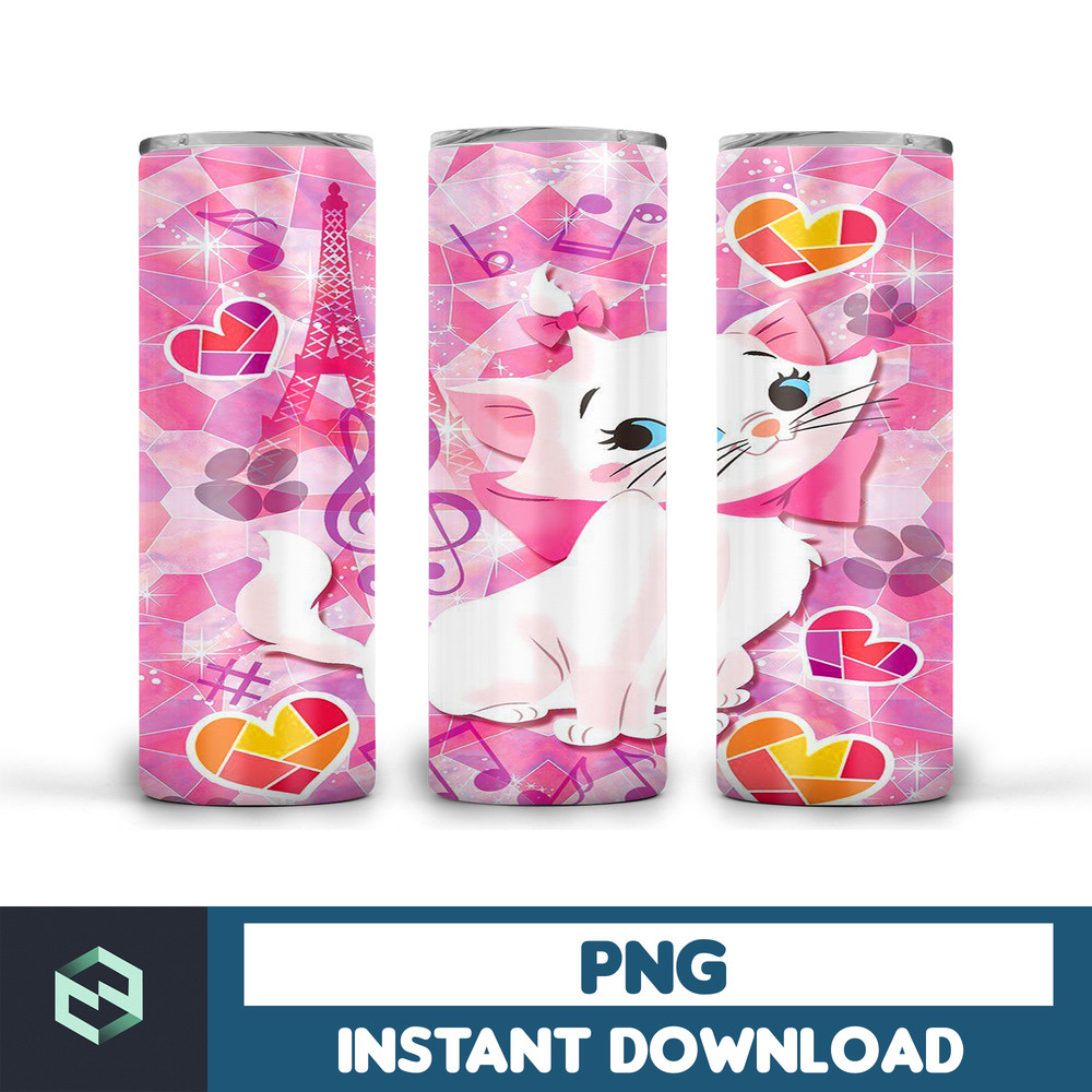 Cat Marie seamless, Cat Marie Pattern, 20 OZ Tumbler Sublimation Design, download template with dog, Cat Marie Tumbler YOU PRINT (7).jpg