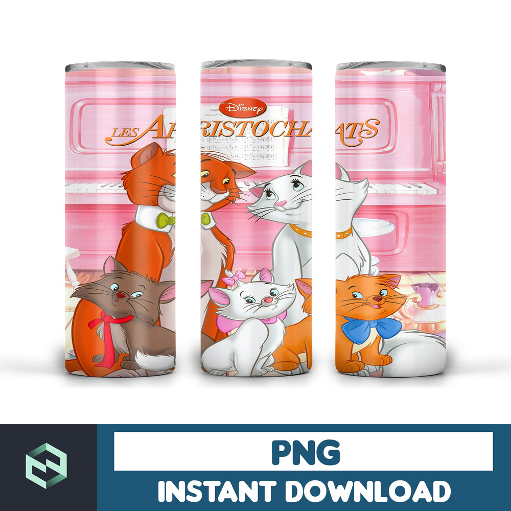 Cat Marie seamless, Cat Marie Pattern, 20 OZ Tumbler Sublimation Design, download template with dog, Cat Marie Tumbler YOU PRINT (8).jpg