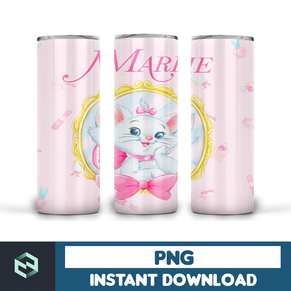 Cat Marie seamless, Cat Marie Pattern, 20 OZ Tumbler Sublimation Design, download template with dog, Cat Marie Tumbler YOU PRINT (11).jpg