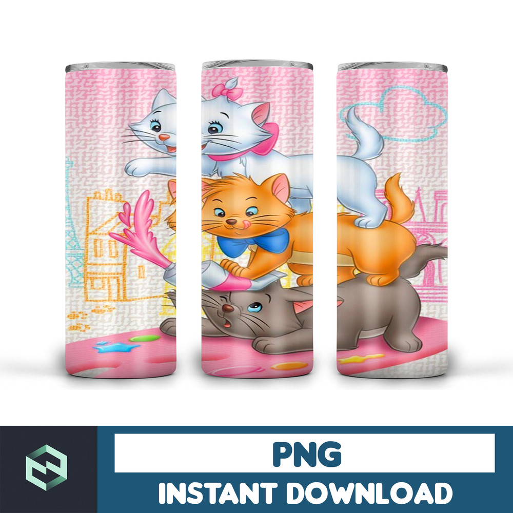 Cat Marie seamless, Cat Marie Pattern, 20 OZ Tumbler Sublimation Design, download template with dog, Cat Marie Tumbler YOU PRINT (12).jpg