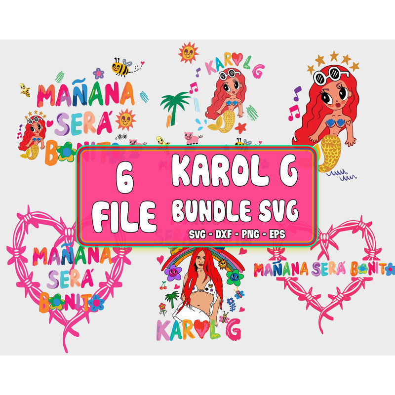 6 file Karol G svg, Mañana Será Bonito svg.jpg