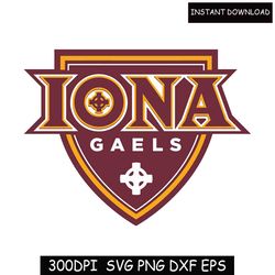 Iona College SVGs PNGs DXFs ESPSs Logo Pack Bundle