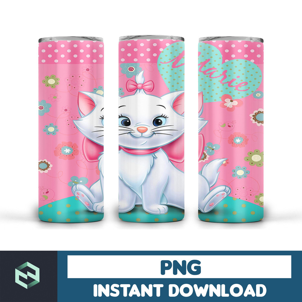 Cat Marie seamless, Cat Marie Pattern, 20 OZ Tumbler Sublimation Design, download template with dog, Cat Marie Tumbler YOU PRINT (17).jpg
