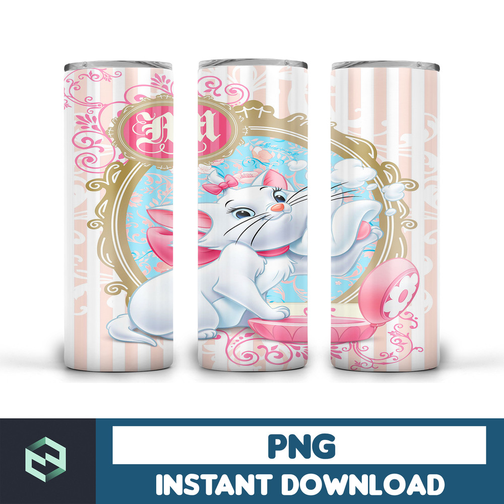 Cat Marie seamless, Cat Marie Pattern, 20 OZ Tumbler Sublimation Design, download template with dog, Cat Marie Tumbler YOU PRINT (18).jpg