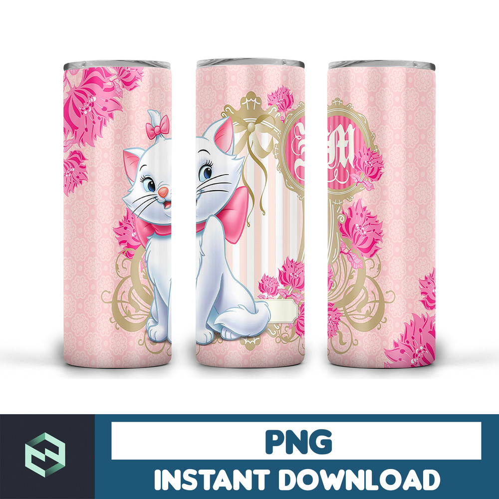 Cat Marie seamless, Cat Marie Pattern, 20 OZ Tumbler Sublimation Design, download template with dog, Cat Marie Tumbler YOU PRINT (19).jpg