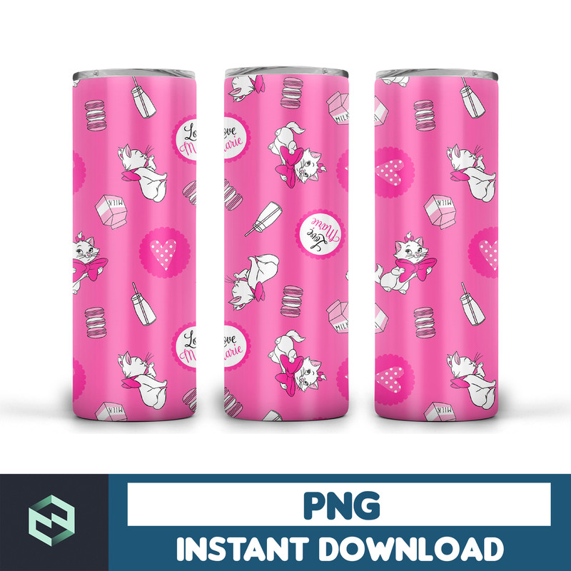 Cat Marie seamless, Cat Marie Pattern, 20 OZ Tumbler Sublimation Design, download template with dog, Cat Marie Tumbler YOU PRINT (29).jpg