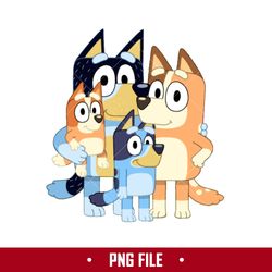 bluey famiy png, bluey heeler png, bluey png, cartoon png digital file