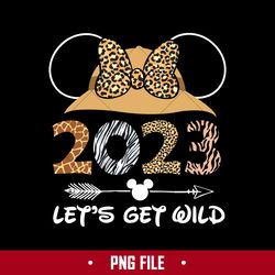 2023 Let's Get Wild Safari Hat Minnie Leopard Png, Minnie Mouse Png, Disney Vacation Png Digital File