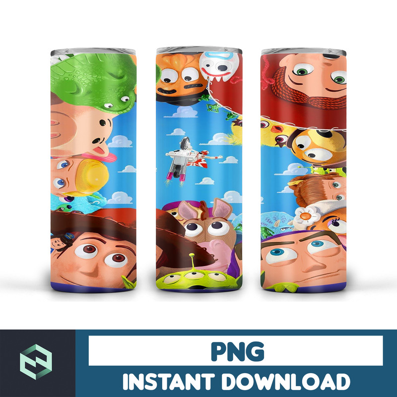 Toy Story Tumbler Wrap, Cartoon Skinny Tumbler 20oz Wrap, 20 oz skinny tumbler design, sublimation design, tumbler wrap, tumbler design wrap (2).jpg