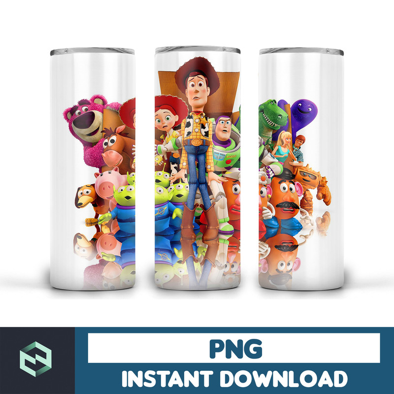 Toy Story Tumbler Wrap, Cartoon Skinny Tumbler 20oz Wrap, 20 oz skinny tumbler design, sublimation design, tumbler wrap, tumbler design wrap (12).jpg