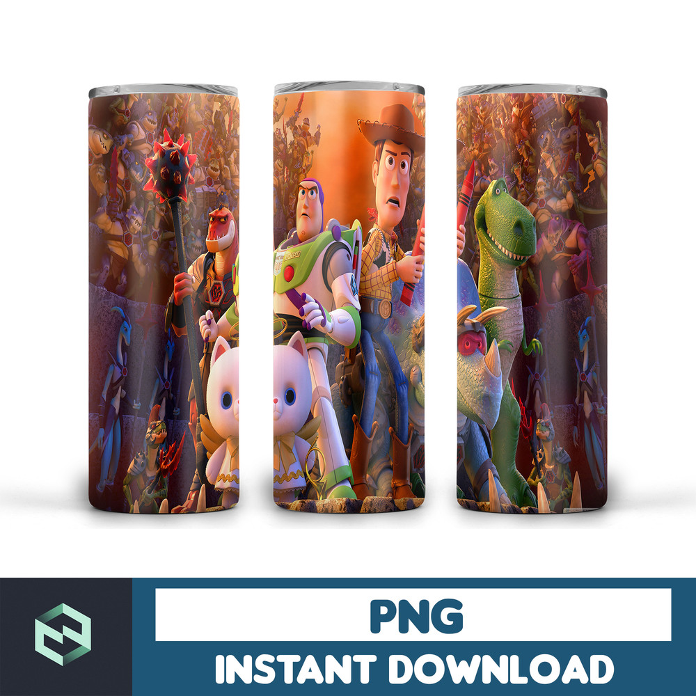 Toy Story Tumbler Wrap, Cartoon Skinny Tumbler 20oz Wrap, 20 oz skinny tumbler design, sublimation design, tumbler wrap, tumbler design wrap (17).jpg