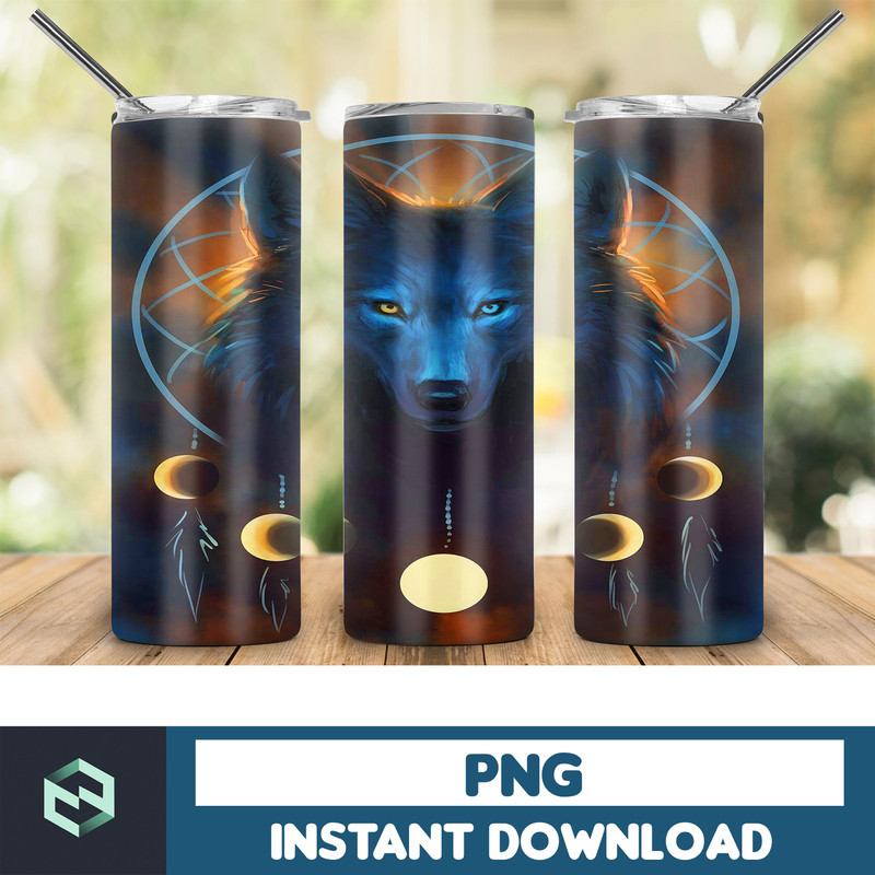 Wolf Tumbler, 20oz Skinny Tumbler, Sublimation Designs for StraightTapered Tumbler, PNG File, Digital Download, Wolf Tumbler 20oz, Wolf (3).jpg