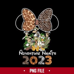 Adventure Awaits 2023 Minnie And Friends Safari Hat Png, Minnie And Friends Png, Disney Vaciton Png Digital File
