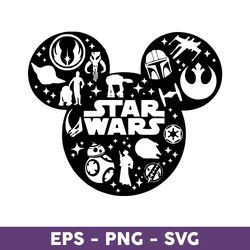 Star Wars Character Svg, Star Wars Svg, Mickey Mouse Svg, Yoda Svg, Baby Yoda Svg, Disney Svg - Download File