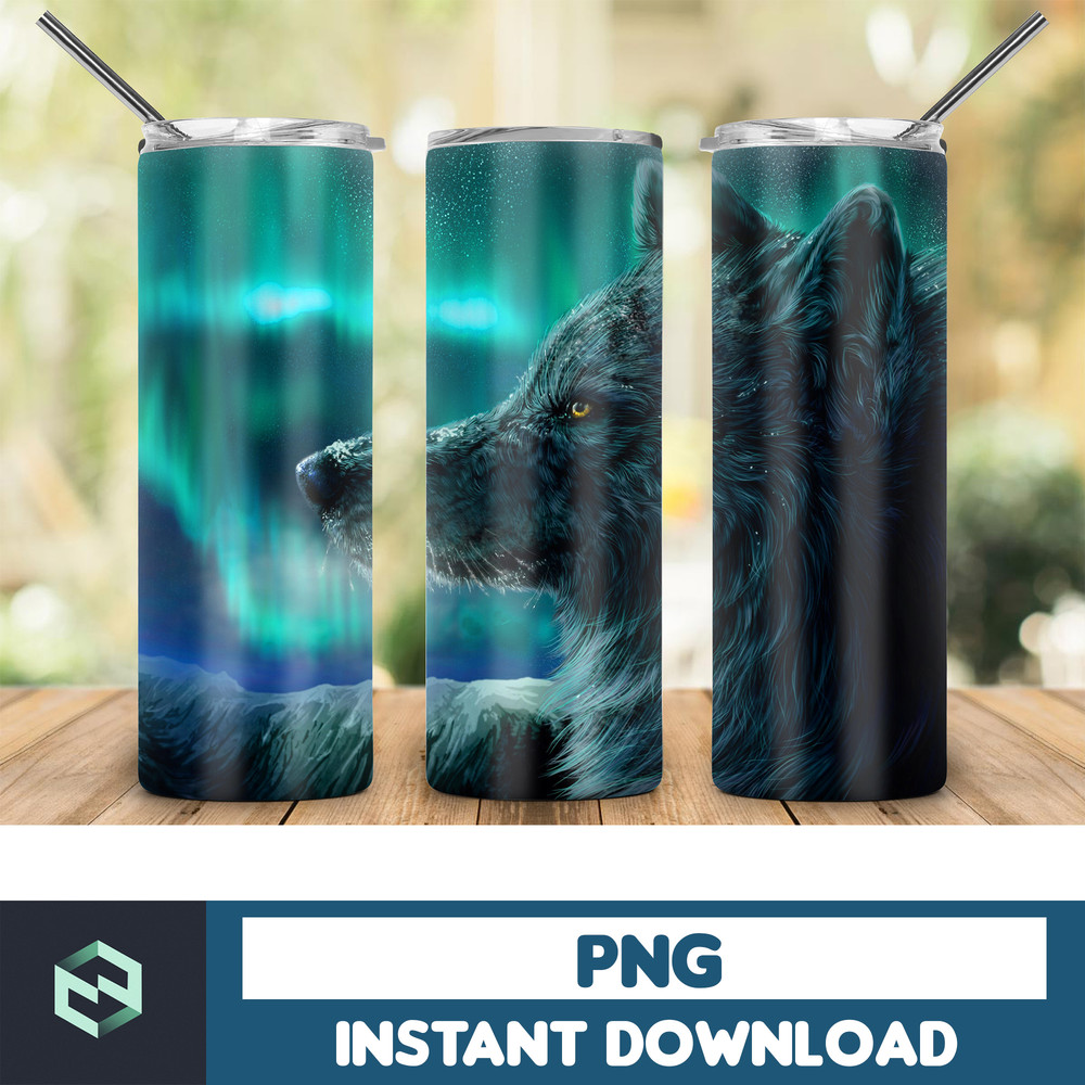 Wolf Tumbler, 20oz Skinny Tumbler, Sublimation Designs for StraightTapered Tumbler, PNG File, Digital Download, Wolf Tumbler 20oz, Wolf (13).jpg