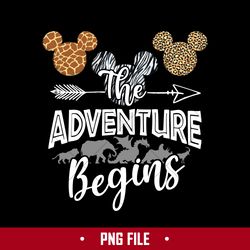 the adventure begins png, leopard mickey mouse ears png, animal kingdom png, disney vacation png digital file