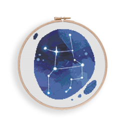 virgo zodiac sign cross stitch pattern no.1454