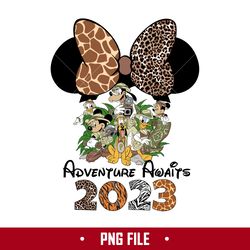 Adventure Awaits 2023 Minnie Safari Hat Png, Minnie And Friends Png, Disney Animal Kingdom Png Digital File