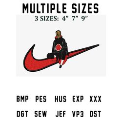 naruto obito swoosh anime embroidery design