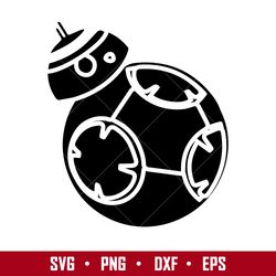 bb8 svg, bb8 clipart svg, bb8 silhouette svg, star wars svg, png dxf eps digital fille