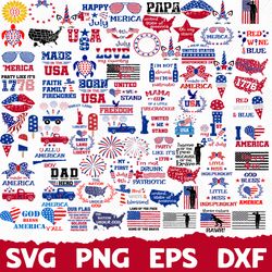4th of July SVG Bundle,July 4th SVG, fourth of july svg, independence day svg, patriotic svg, America svg, USA Flag svg