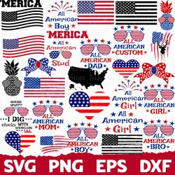 4th of July SVG Bundle,July 4th SVG, fourth of july svg, independence day svg, patriotic svg, America svg, USA Flag svg