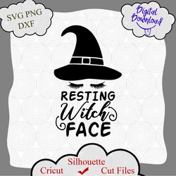 resting witch face svg, halloween svg, witch svg, spooky svg, halloween witch svg, horror halloween svg, cricut, shirt