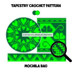 PATTERN: Tapestry crochet bag / wayuu mochila bag / 881