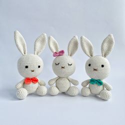 Crochet PATTERN bunny, Amigurumi pattern, Crochet animals, Crochet patterns, Crochet toys