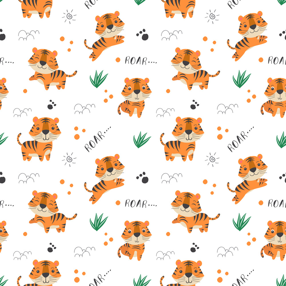 Kids baby seamless pattern with cute tiger.jpg