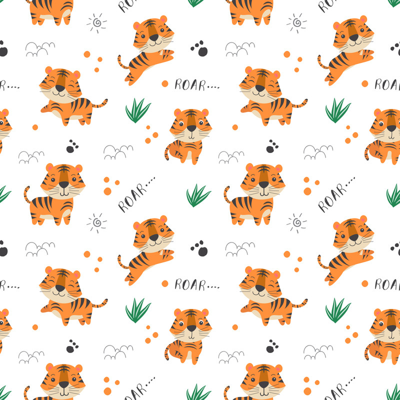 Kids baby seamless pattern with cute tiger.jpg