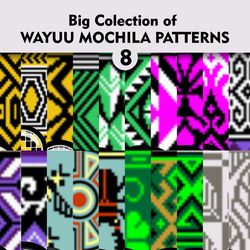Wayuu mochila bag patterns / Big Collection - 8