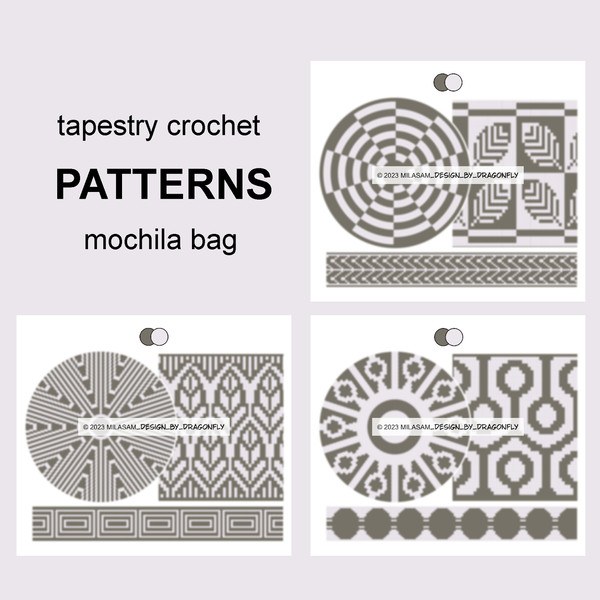set crochet pattern tapestry crochet bag pattern wayuu mochila bag.jpg