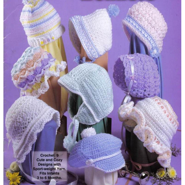 Crochet Caps, Hats and Bonnets pattern.jpg