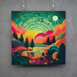 surrealistic landscape - download and print