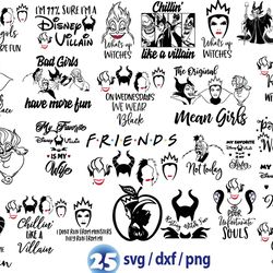disney villains svg bundle, bad girls svg, wicked quotes svg, whats up witches svg png