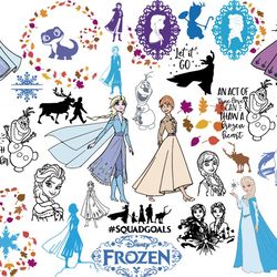 disney frozen svg bundle, frozen elsa svg, frozen anna svg, olaf svg, let it go svg png