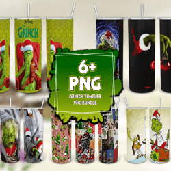 6 files grinch part1 bundle tumbler png, grinch tumber png, christmas png, grinch png, skinny tumbler 20oz, 20oz design