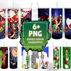 6 files grinch part10 bundle tumbler png, grinch tumber png, christmas png, grinch png, skinny tumbler 20oz, 20oz design