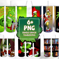 6 files grinch part11 bundle tumbler png, grinch tumber png, christmas png, grinch png, skinny tumbler 20oz, 20oz design